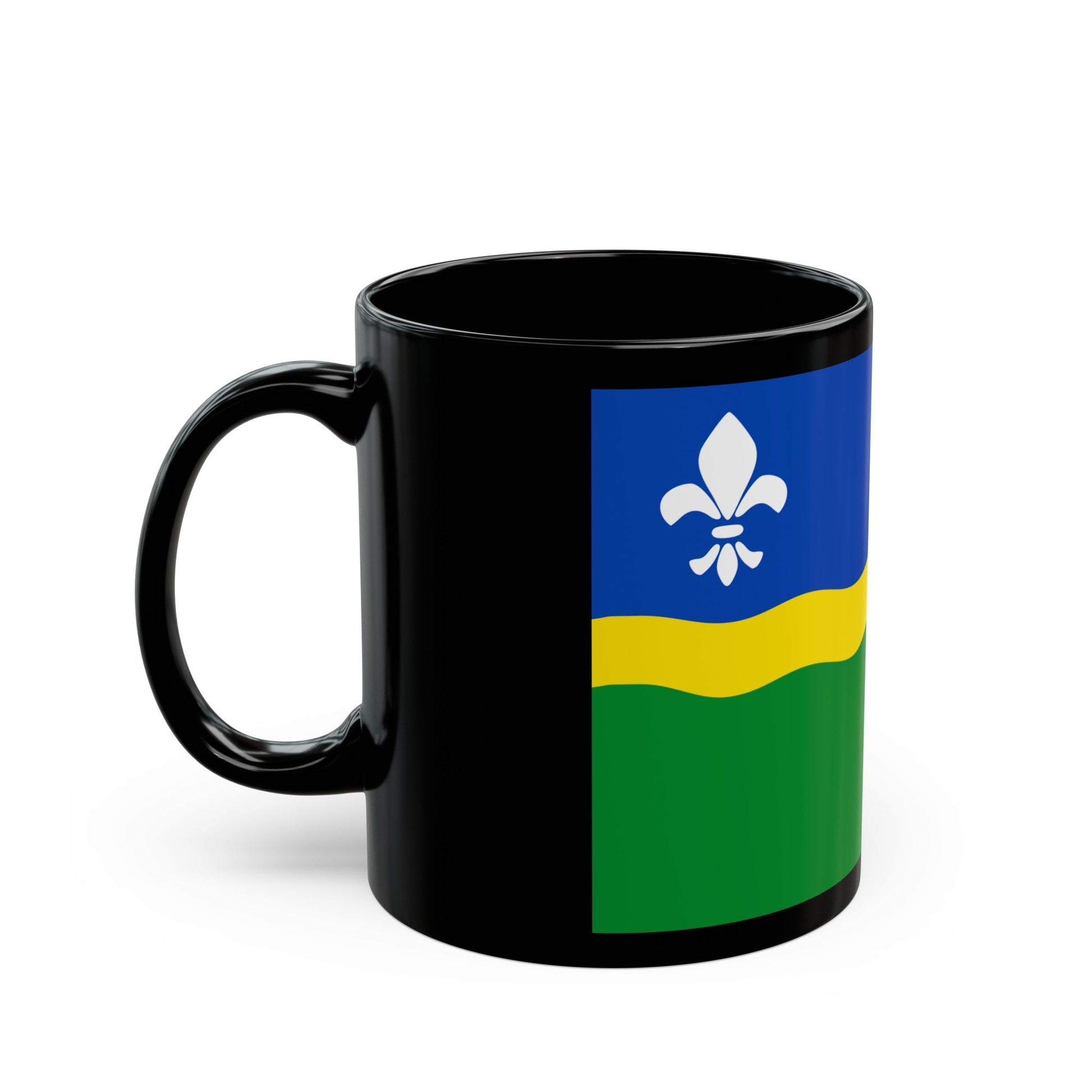 Flag of Flevoland Netherlands - Black Coffee Mug-The Sticker Space