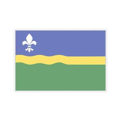 Flag of Flevoland Netherlands - STICKER Vinyl Kiss-Cut Decal 3 Inch Transparent - The Sticker Space