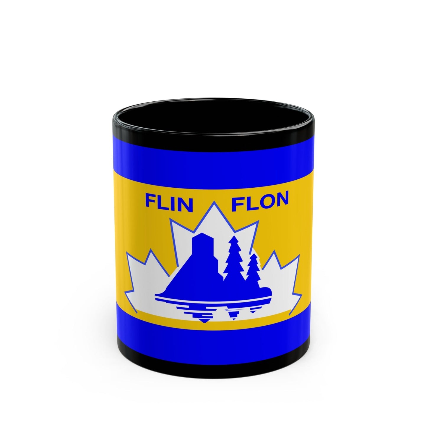 Flag of Flin Flon Canada - Black Coffee Mug-11oz-The Sticker Space