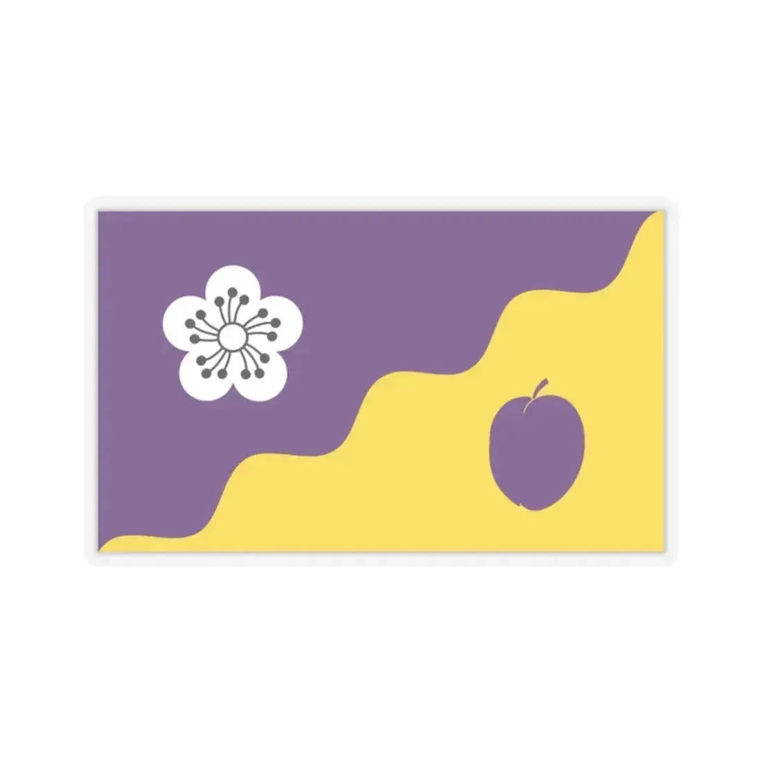 Flag of Flore UK - STICKER Vinyl Kiss-Cut Decal 2 Inch Transparent - The Sticker Space