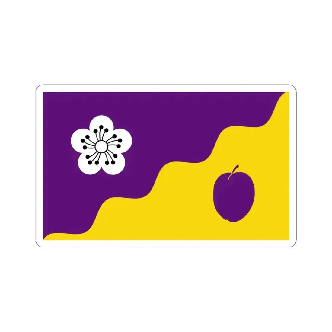 Flag of Flore UK - STICKER Vinyl Kiss-Cut Decal 3 Inch White - The Sticker Space