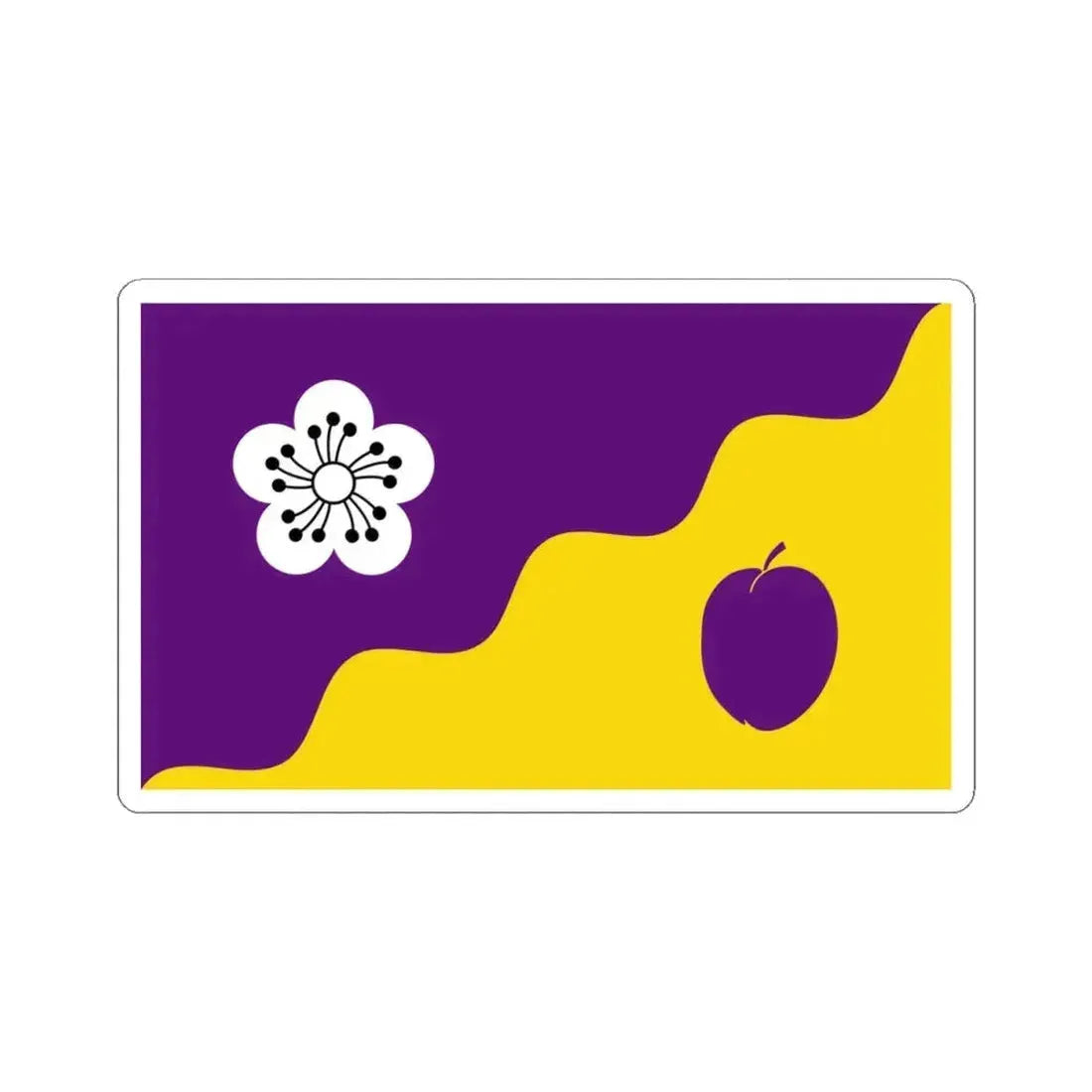 Flag of Flore UK - STICKER Vinyl Kiss-Cut Decal 4 Inch White - The Sticker Space