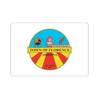 Flag of Florence Arizona (United States) STICKER Vinyl Kiss-Cut Decal 2 Inch White - The Sticker Space
