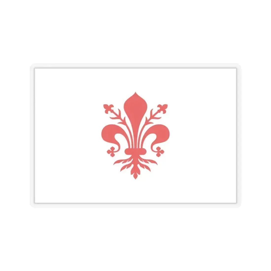 Flag of Florence Italy - STICKER Vinyl Kiss-Cut Decal 3 Inch Transparent - The Sticker Space