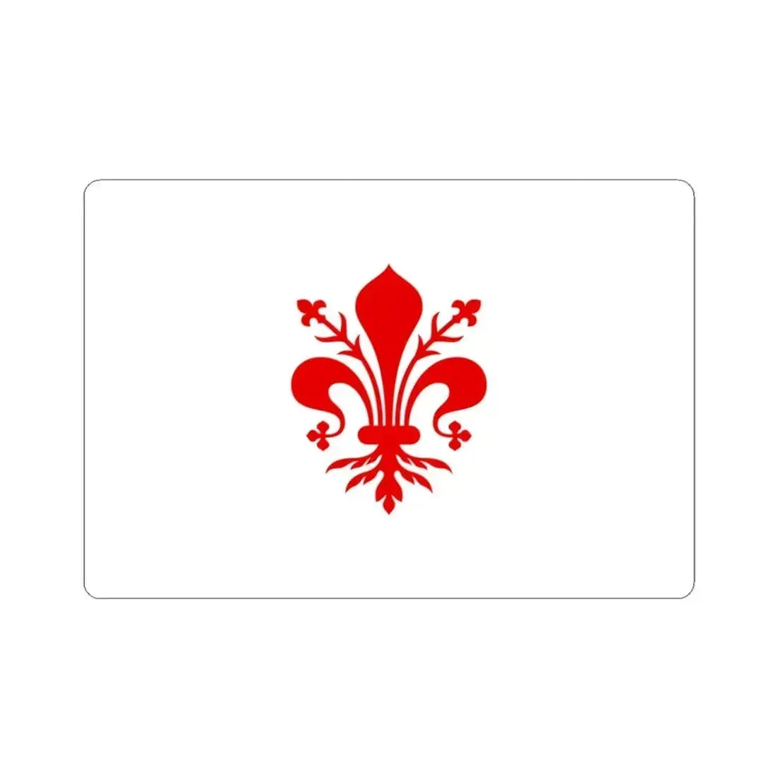 Flag of Florence Italy - STICKER Vinyl Kiss-Cut Decal 3 Inch White - The Sticker Space