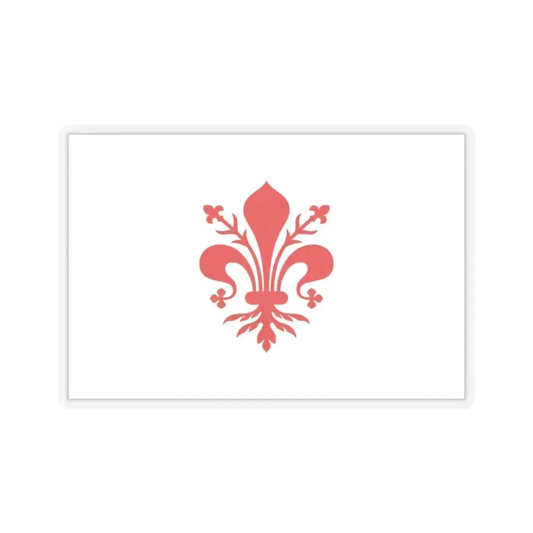 Flag of Florence Italy - STICKER Vinyl Kiss-Cut Decal 4 Inch Transparent - The Sticker Space