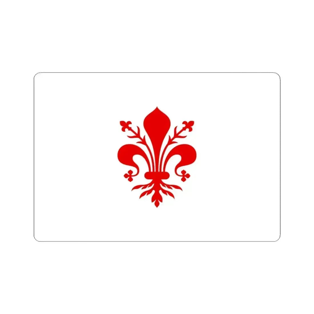 Flag of Florence Italy - STICKER Vinyl Kiss-Cut Decal 4 Inch White - The Sticker Space