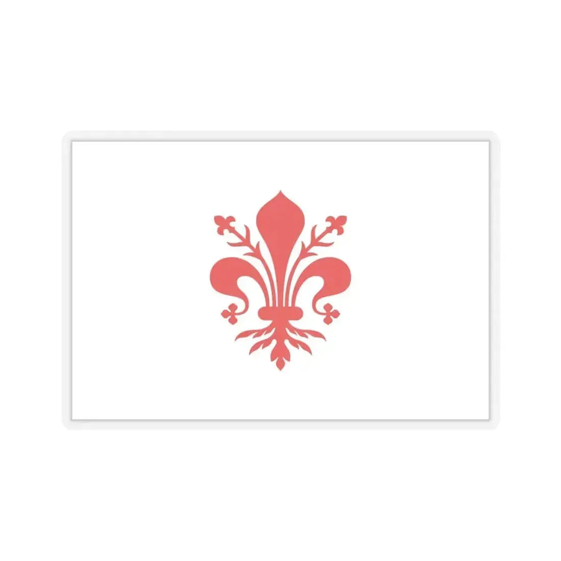 Flag of Florence Italy - STICKER Vinyl Kiss-Cut Decal 6 Inch Transparent - The Sticker Space