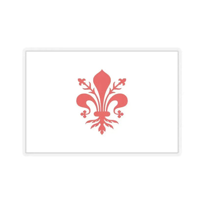 Flag of Florence Italy - STICKER Vinyl Kiss-Cut Decal 6 Inch Transparent - The Sticker Space