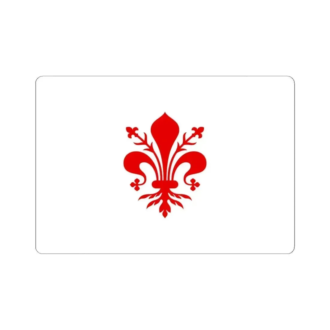 Flag of Florence Italy - STICKER Vinyl Kiss-Cut Decal 6 Inch White - The Sticker Space