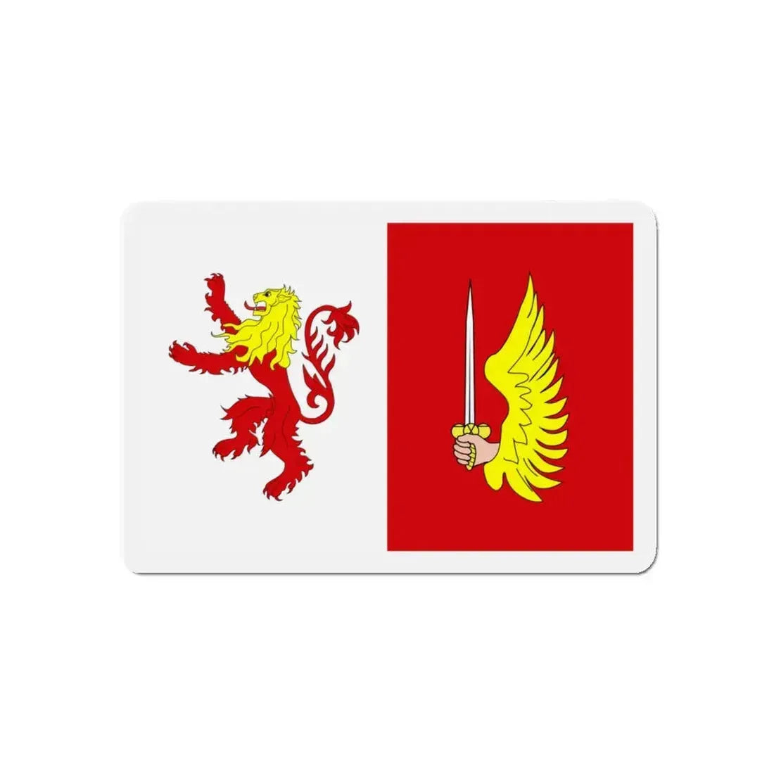 Flag of Floriana 1993 to 2006 Malta - Refrigerator Magnet 5 Inch - The Sticker Space