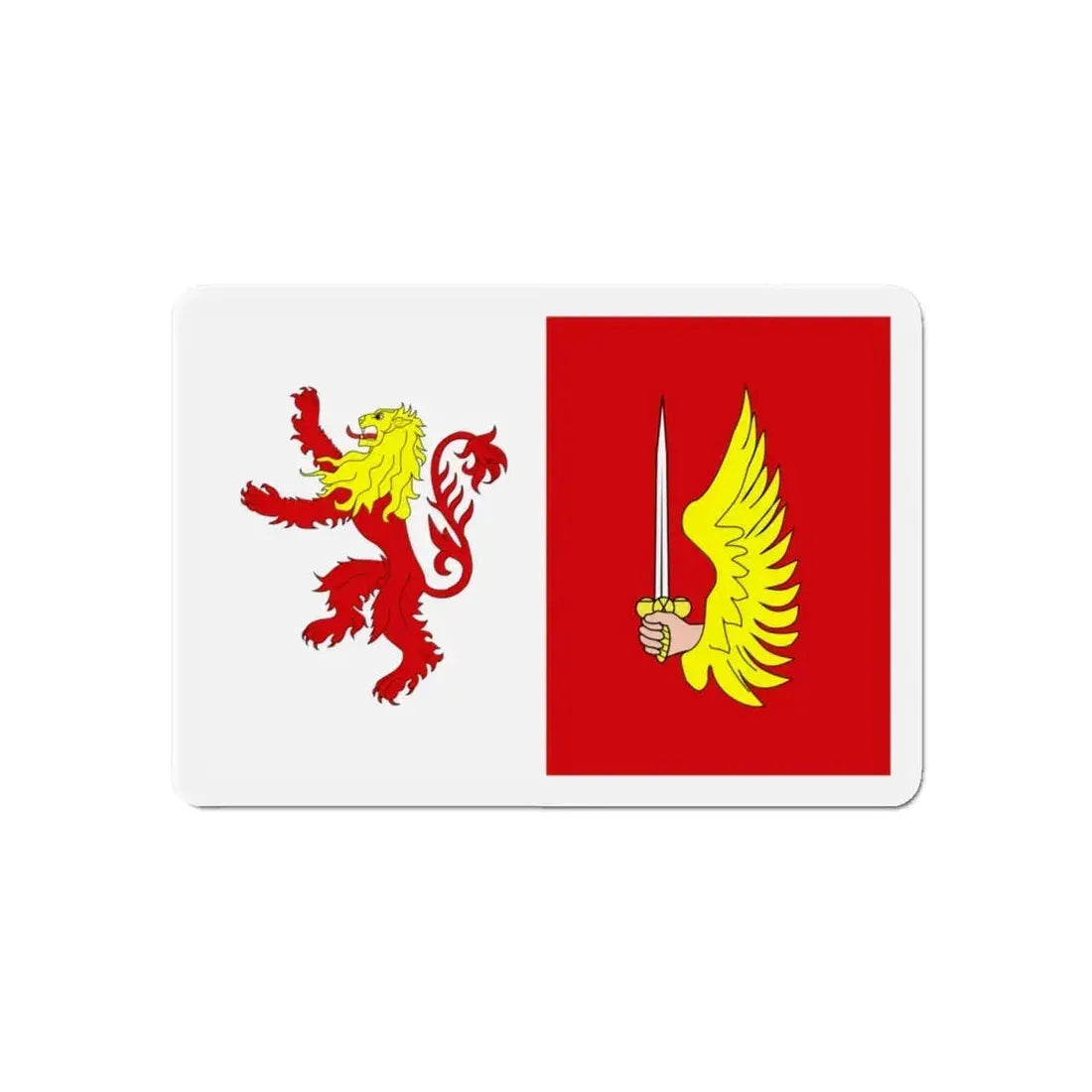 Flag of Floriana 1993 to 2006 Malta - Refrigerator Magnet 6 Inch - The Sticker Space