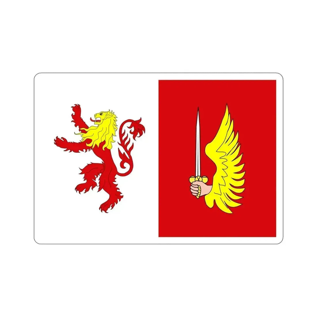 Flag of Floriana 1993 to 2006 Malta STICKER Vinyl Die-Cut Decal 5 Inch - The Sticker Space