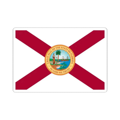 Flag of Florida 1900-1985 (United States) STICKER Vinyl Kiss-Cut Decal 2 Inch White - The Sticker Space