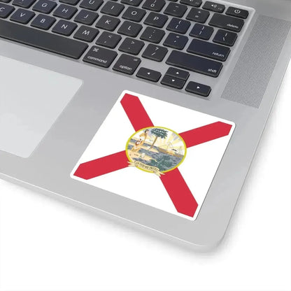 Flag of Florida 1900 (United States) STICKER Vinyl Kiss-Cut Decal - The Sticker Space