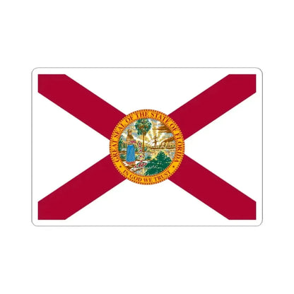 Flag of Florida 3-2 (United States) STICKER Vinyl Kiss-Cut Decal 2 Inch White - The Sticker Space