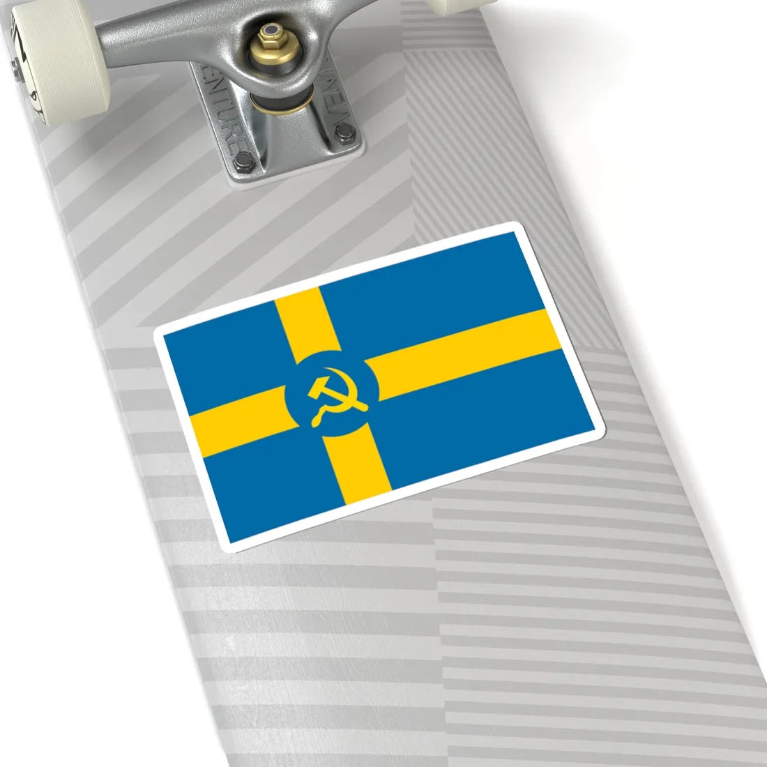 Flag of Folkhemmet (Sweden) STICKER Vinyl Kiss-Cut Decal - The Sticker Space
