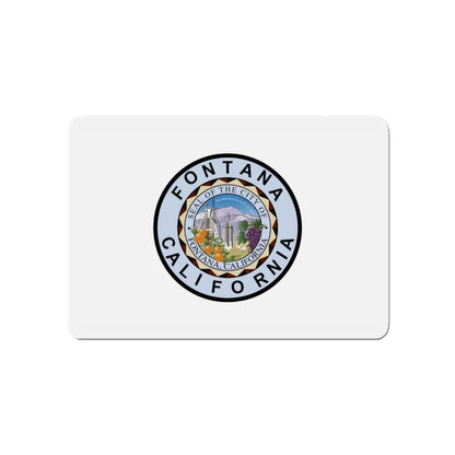 Flag of Fontana California - Die-Cut Magnet-4" x 4"-The Sticker Space