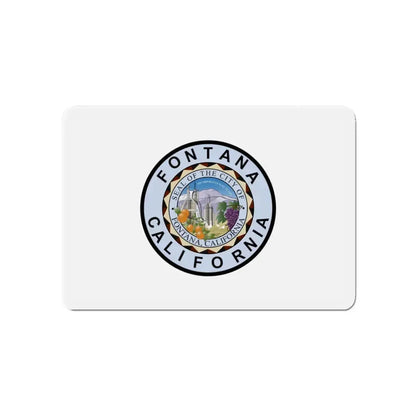 Flag of Fontana California - Refrigerator Magnet 4 Inch - The Sticker Space