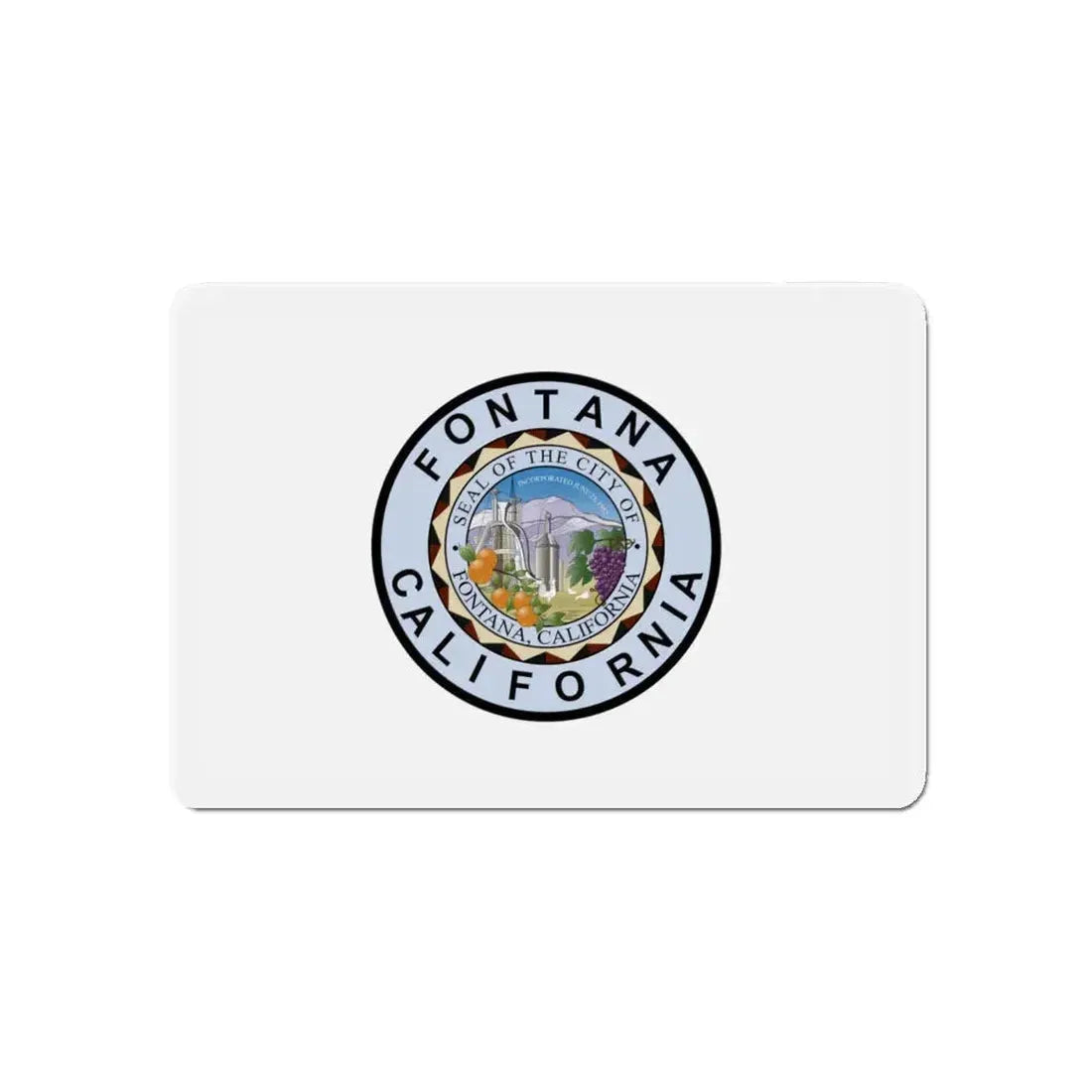 Flag of Fontana California - Refrigerator Magnet 5 Inch - The Sticker Space