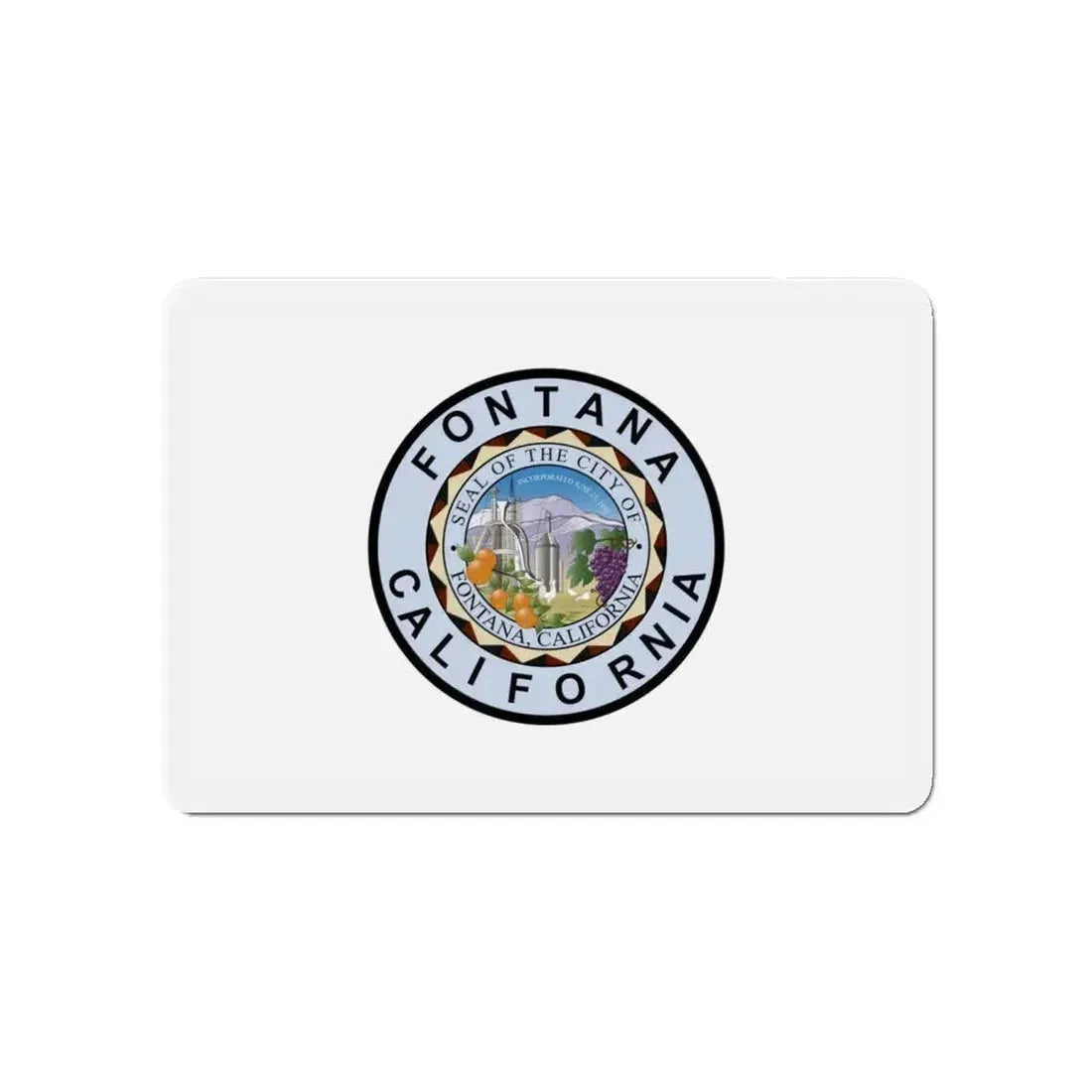 Flag of Fontana California - Refrigerator Magnet - The Sticker Space