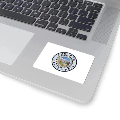 Flag of Fontana California (United States) STICKER Vinyl Kiss-Cut Decal - The Sticker Space