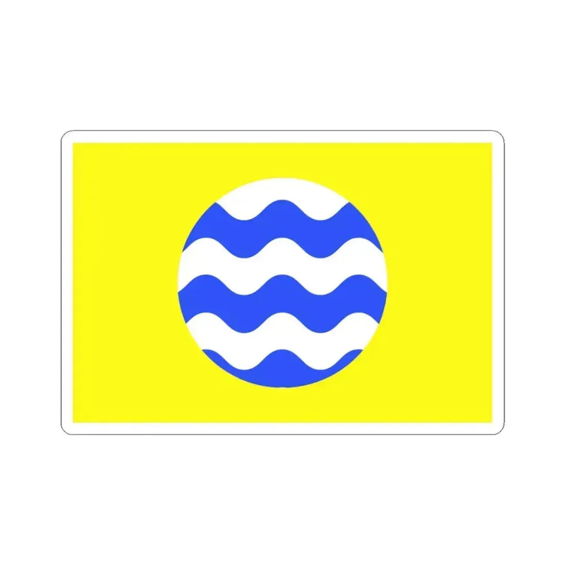 Flag of Fontana Malta - STICKER Vinyl Kiss-Cut Decal 3 Inch White - The Sticker Space