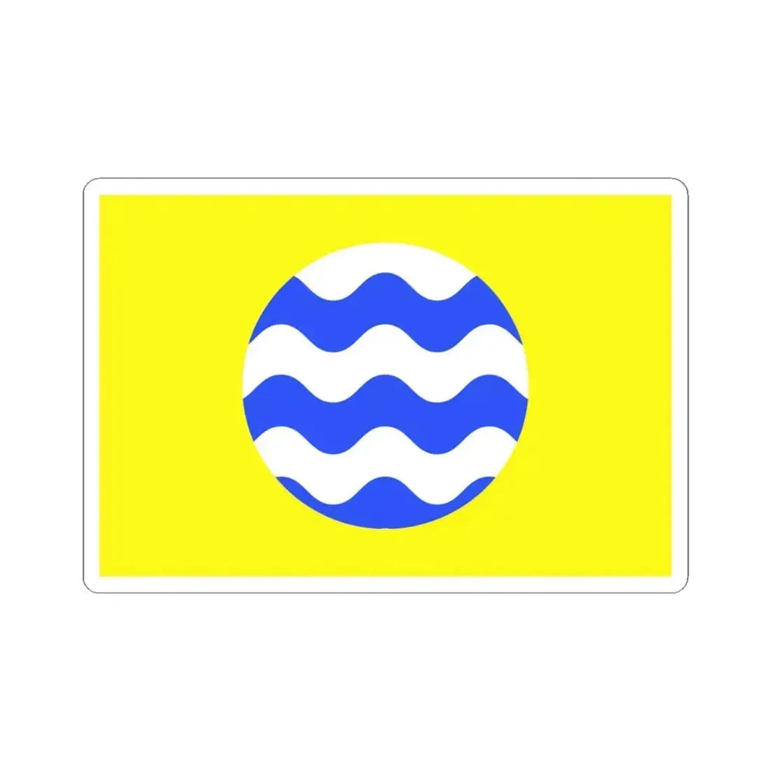 Flag of Fontana Malta - STICKER Vinyl Kiss-Cut Decal 4 Inch White - The Sticker Space