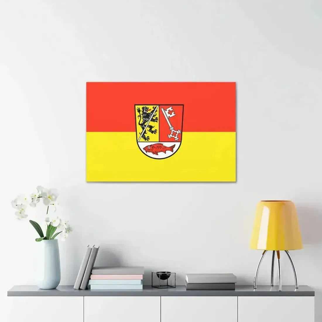 Flag of Forchheim Germany - Canvas Wall Art - The Sticker Space