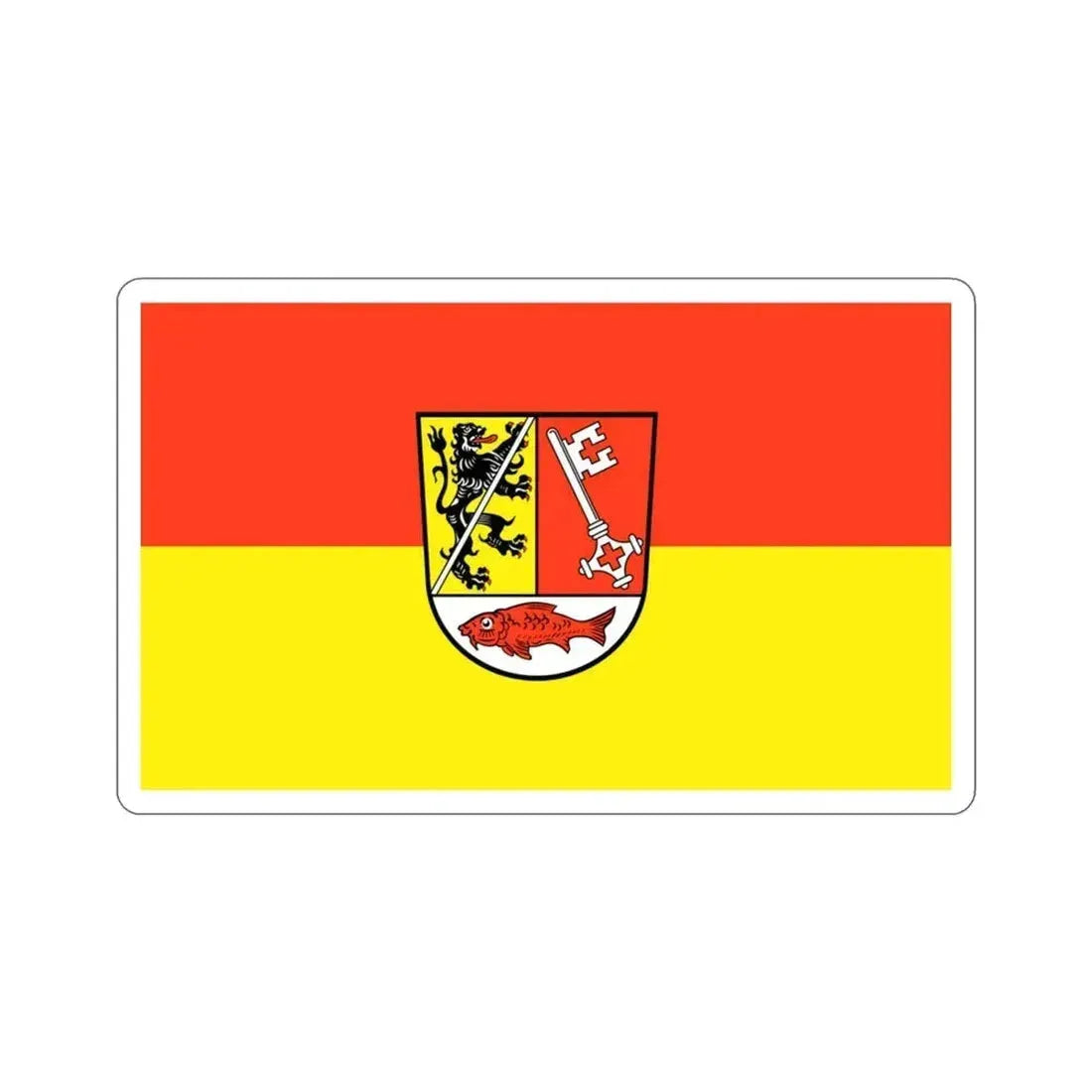 Flag of Forchheim Germany STICKER Vinyl Die-Cut Decal 3 Inch - The Sticker Space
