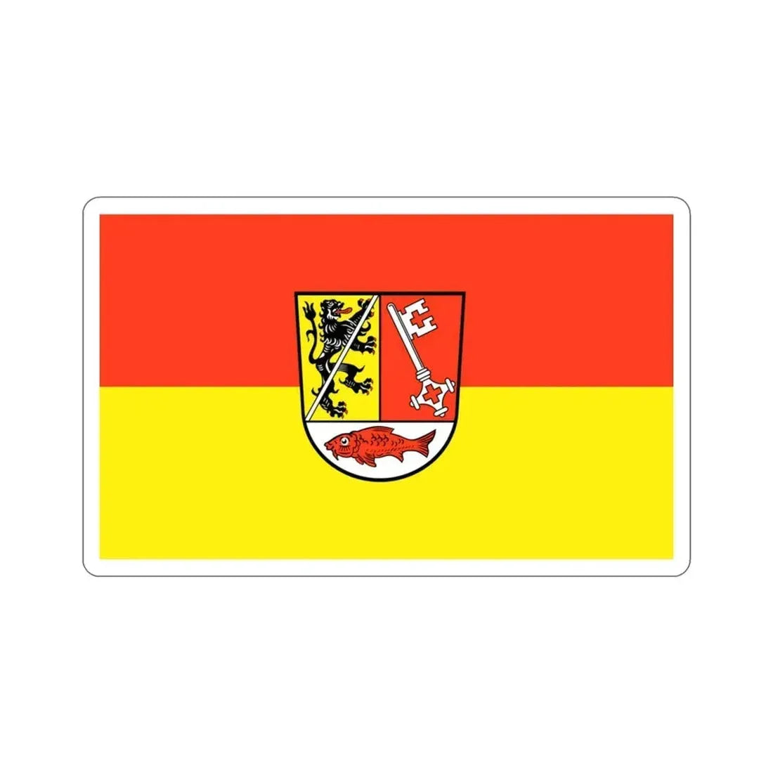 Flag of Forchheim Germany STICKER Vinyl Die-Cut Decal 3 Inch - The Sticker Space