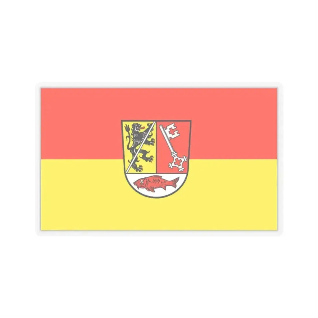 Flag of Forchheim Germany - STICKER Vinyl Kiss-Cut Decal 2 Inch Transparent - The Sticker Space