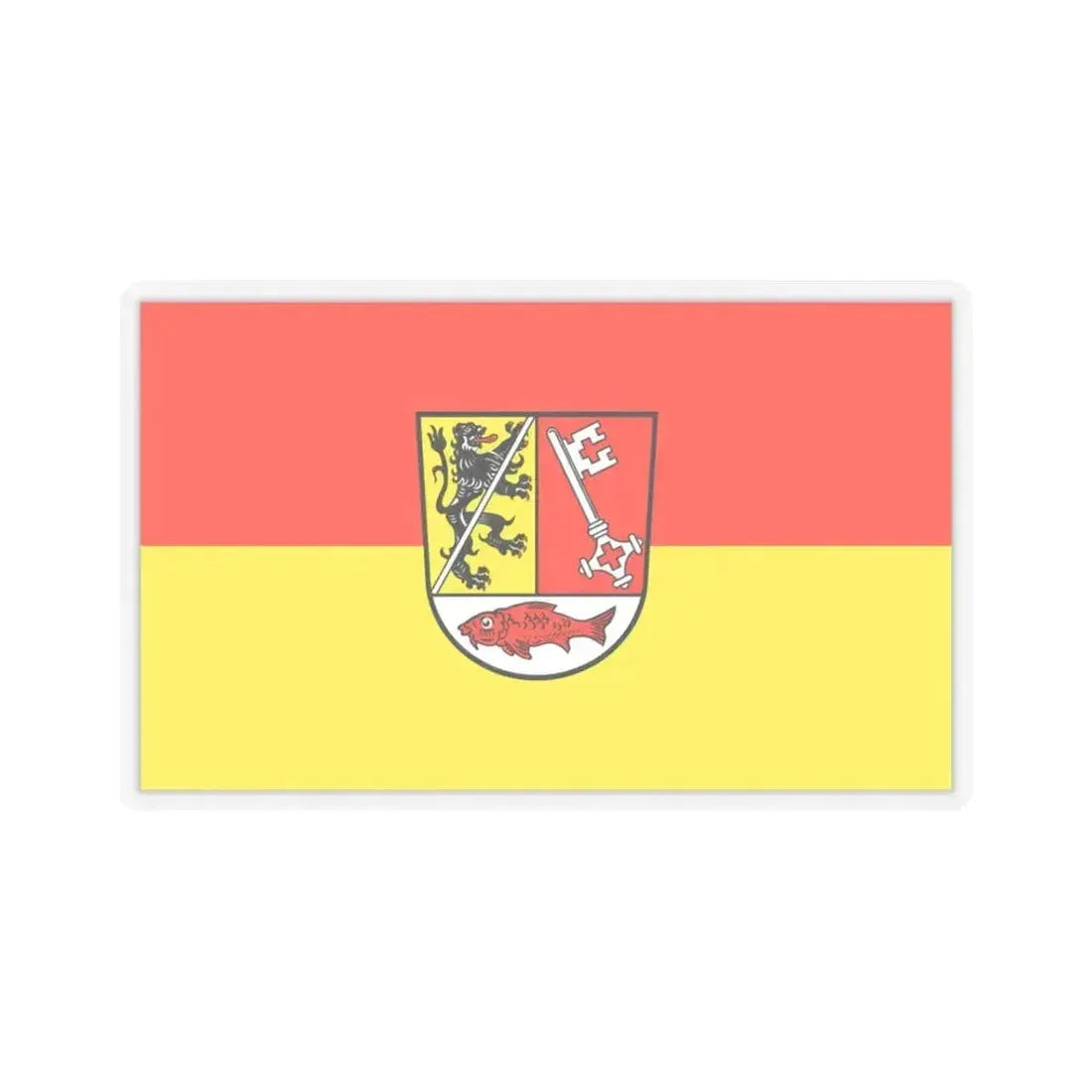Flag of Forchheim Germany - STICKER Vinyl Kiss-Cut Decal 3 Inch Transparent - The Sticker Space