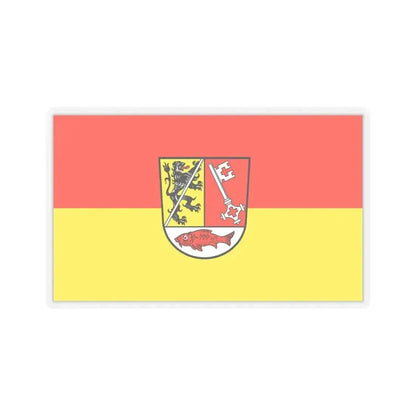 Flag of Forchheim Germany - STICKER Vinyl Kiss-Cut Decal 4 Inch Transparent - The Sticker Space