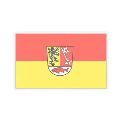 Flag of Forchheim Germany - STICKER Vinyl Kiss-Cut Decal 6 Inch Transparent - The Sticker Space