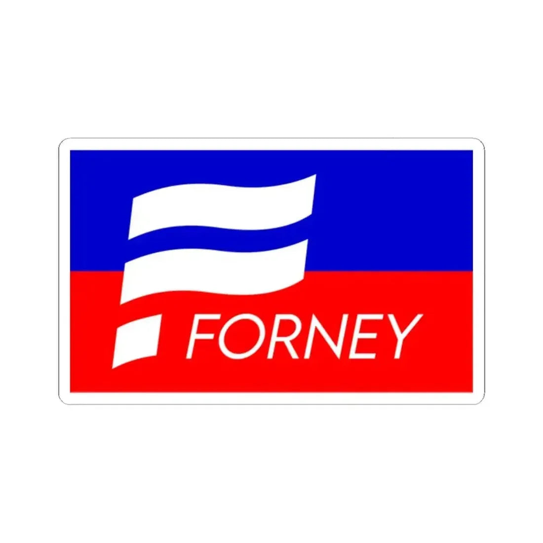 Flag of Forney Texas (United States) STICKER Vinyl Kiss-Cut Decal 2 Inch White - The Sticker Space