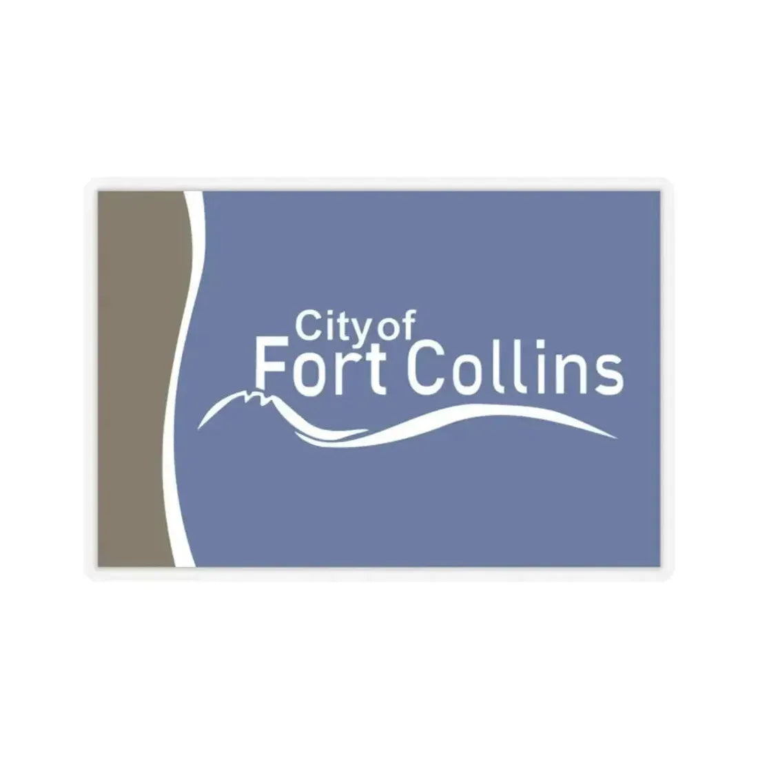 Flag of Fort Collins Colorado (United States) STICKER Vinyl Kiss-Cut Decal 2 Inch Transparent - The Sticker Space