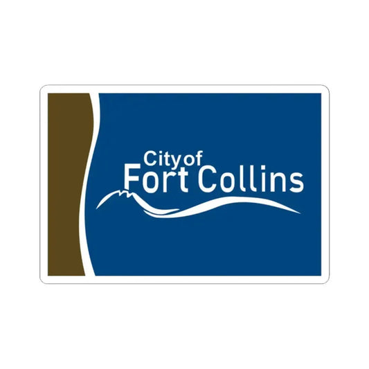 Flag of Fort Collins Colorado (United States) STICKER Vinyl Kiss-Cut Decal 2 Inch White - The Sticker Space