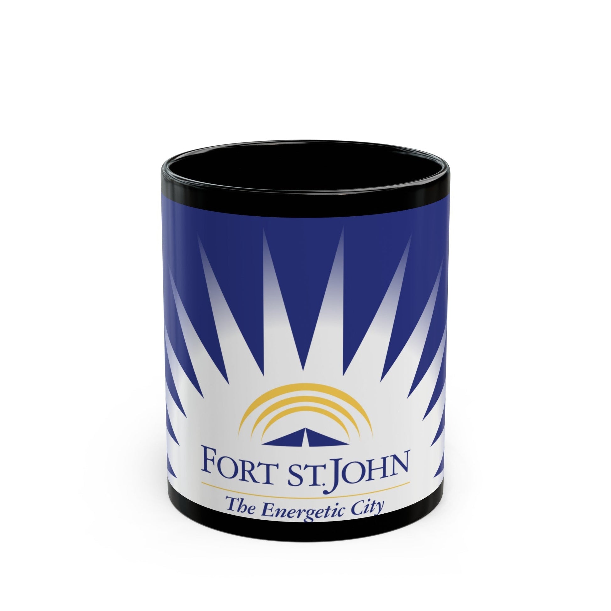 Flag of Fort St John British Columbia Canada - Black Coffee Mug-11oz-The Sticker Space