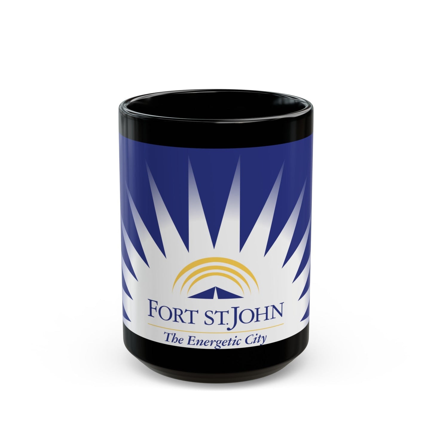 Flag of Fort St John British Columbia Canada - Black Coffee Mug-15oz-The Sticker Space