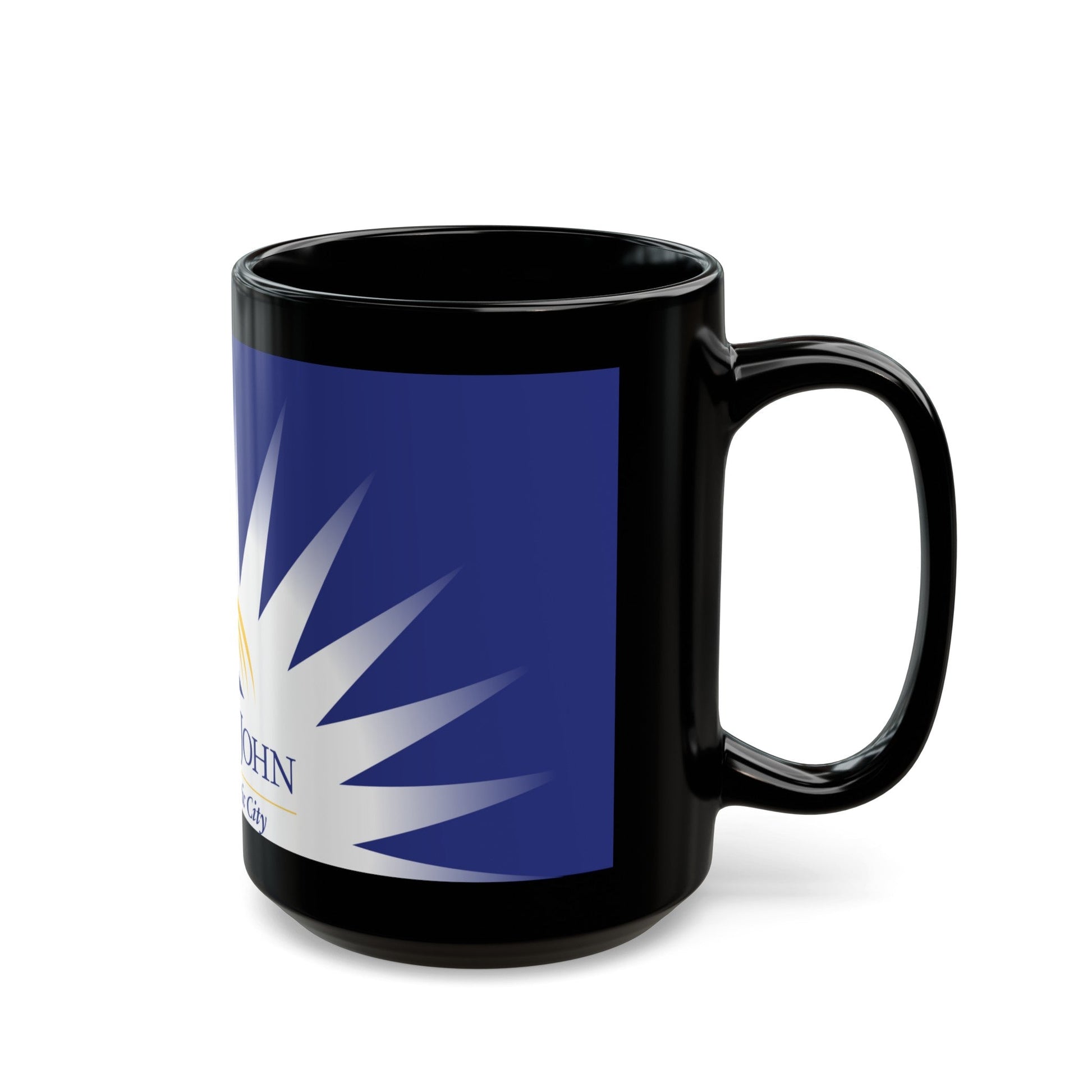 Flag of Fort St John British Columbia Canada - Black Coffee Mug-The Sticker Space