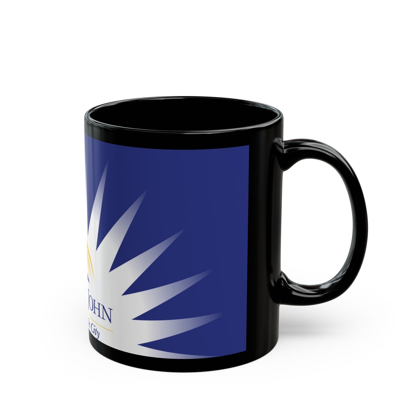 Flag of Fort St John British Columbia Canada - Black Coffee Mug-The Sticker Space