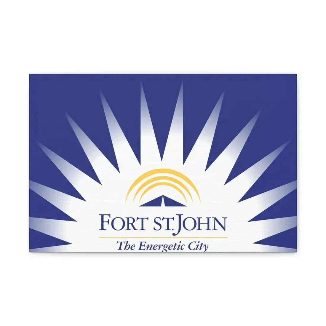 Flag of Fort St John British Columbia Canada - Canvas Wall Art 18″ x 12″ 1.25" - The Sticker Space