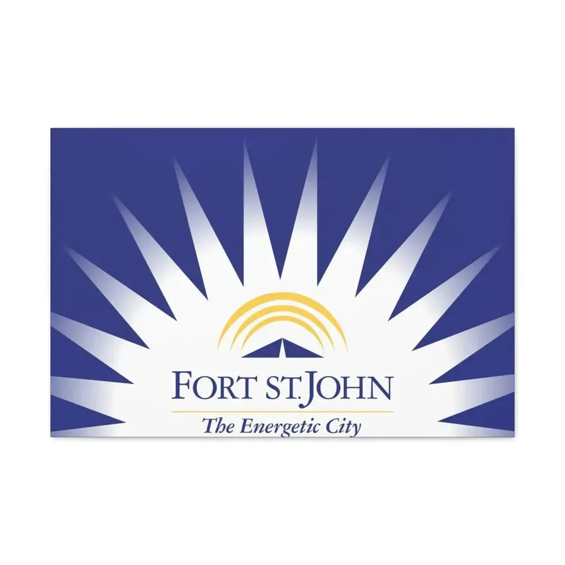 Flag of Fort St John British Columbia Canada - Canvas Wall Art 30" x 20" 1.25" - The Sticker Space