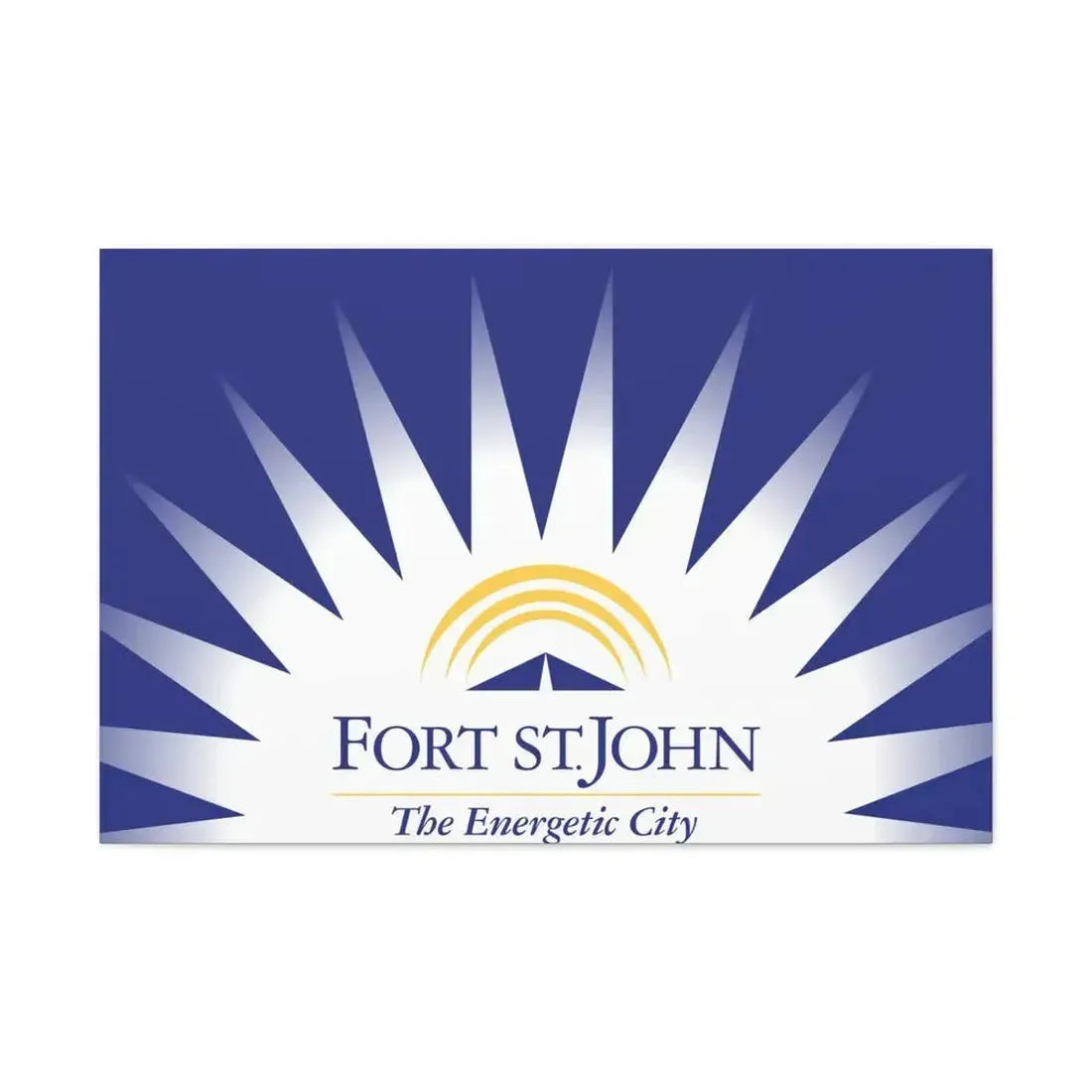 Flag of Fort St John British Columbia Canada - Canvas Wall Art 36" x 24" 1.25" - The Sticker Space