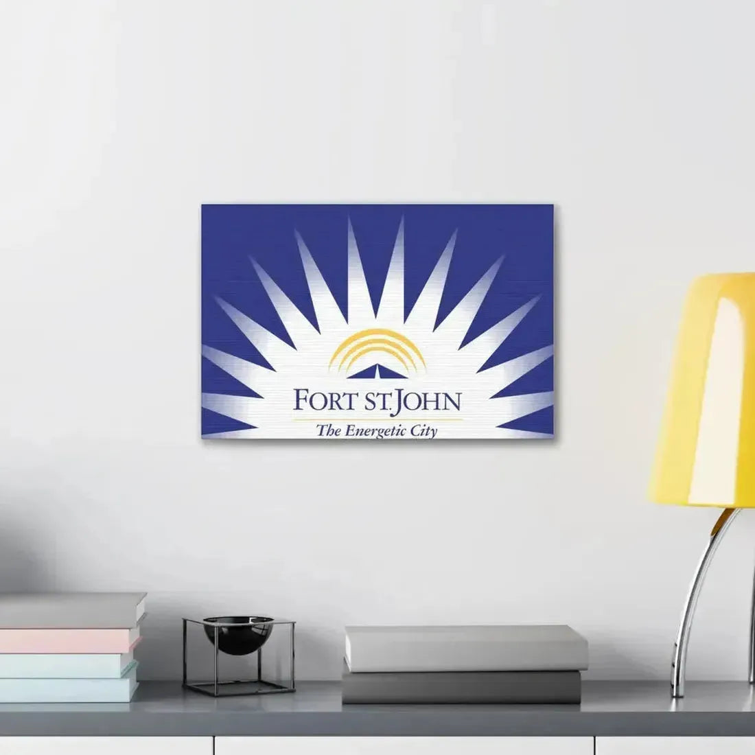 Flag of Fort St John British Columbia Canada - Canvas Wall Art - The Sticker Space