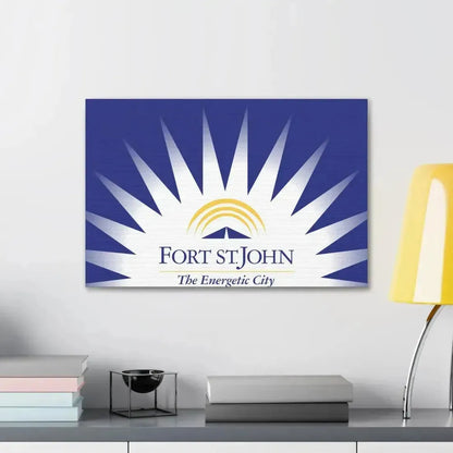 Flag of Fort St John British Columbia Canada - Canvas Wall Art - The Sticker Space
