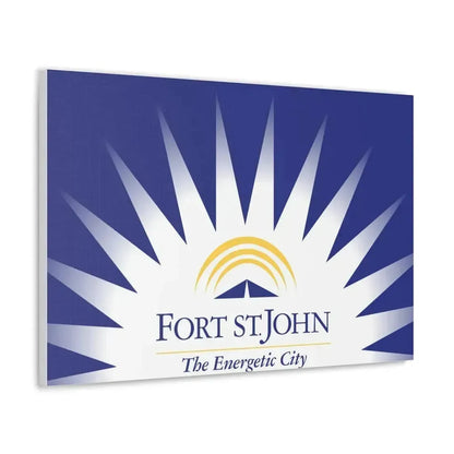 Flag of Fort St John British Columbia Canada - Canvas Wall Art - The Sticker Space