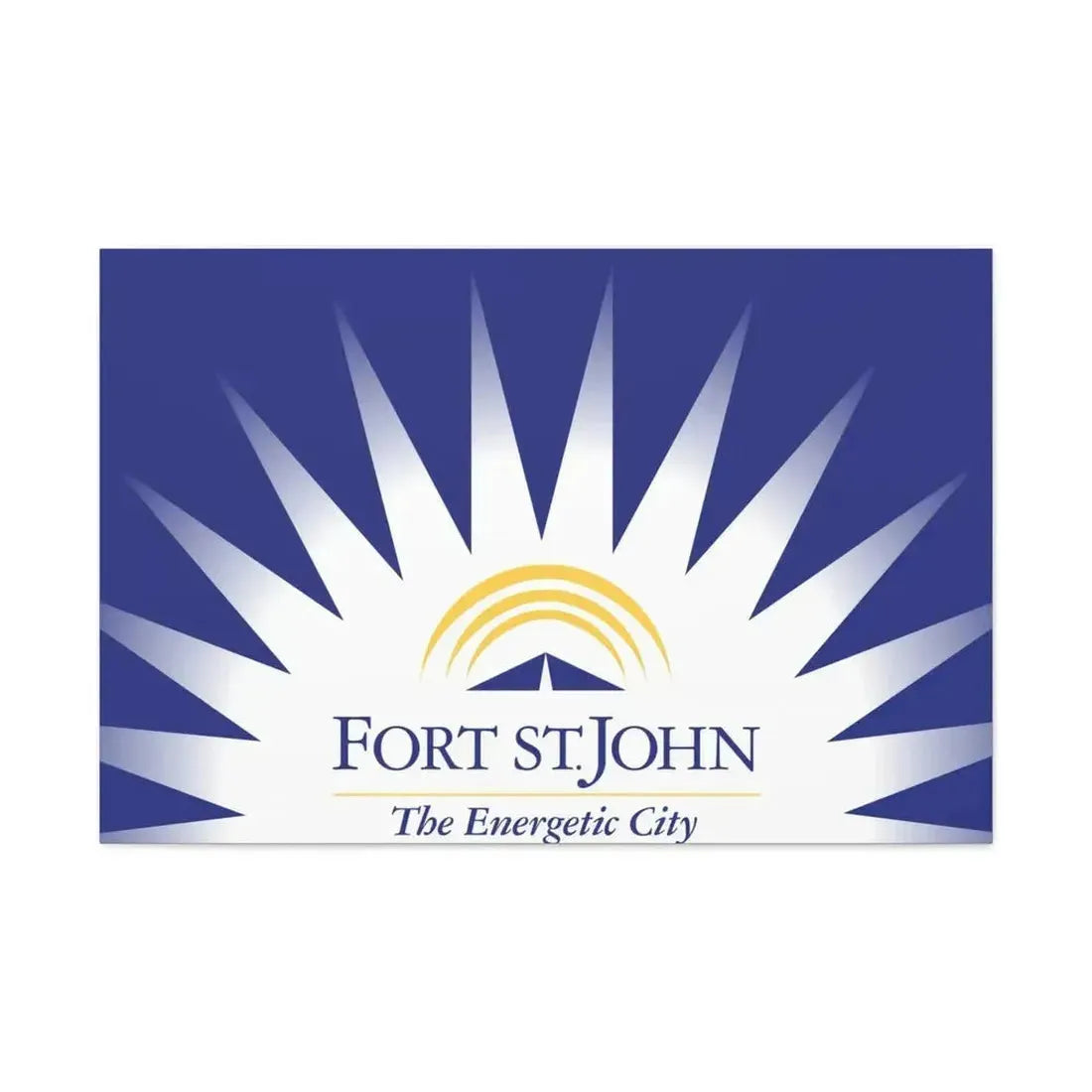 Flag of Fort St John British Columbia Canada - Canvas Wall Art - The Sticker Space
