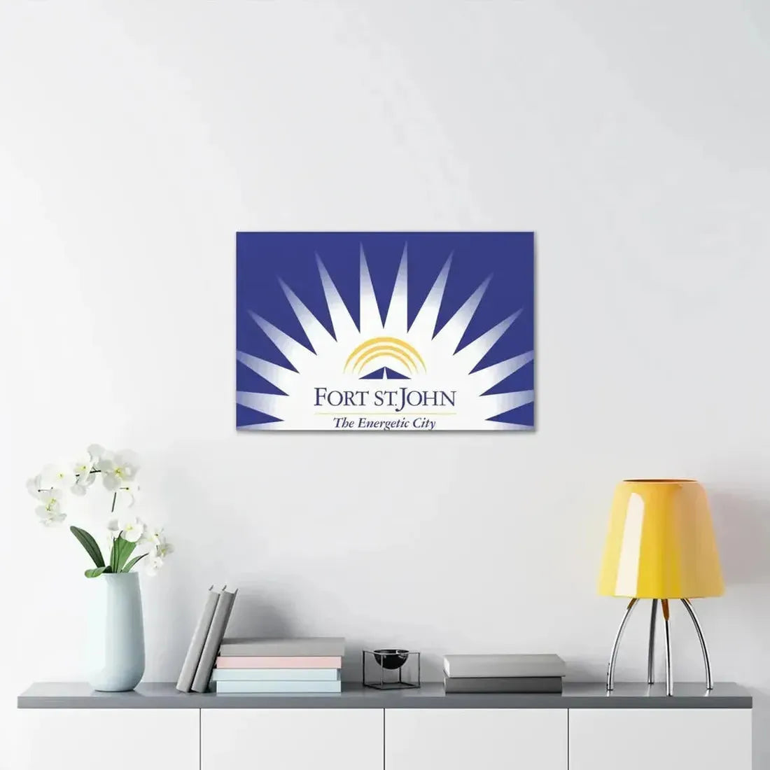 Flag of Fort St John British Columbia Canada - Canvas Wall Art - The Sticker Space